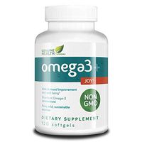 Genuine Health Omega 3+ Joy Fish Oil Supplement, 1000mg EPA Concentrate, Non GMO, 120 Softgels