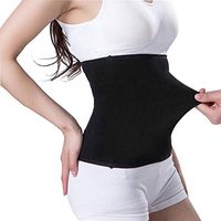 Winter Cashmere Waist Warmer Belt Soft Knit Thicken Thermal Plush Stomach Warmer Band Waist Supports Protector Belt for Women Men (Black M)