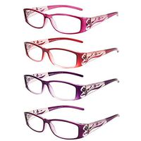 LianSan Readers 4 Pairs Ladies' Readers Color Frame Quality Reading Glasses for Women L3711(+3.00)