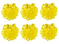 PMU Star Gift Bows 6 Inch Yellow (6/Pkg) Pkg/6