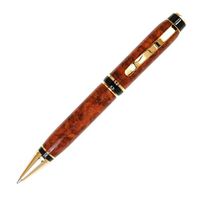 Cigar Twist Pen - 24kt Gold - Amboyna Burl