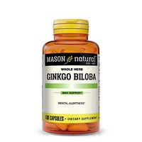 Mason Vitamins Ginkgo Biloba Leaves Powder, 500 mg per Capsule, 180 Gelatin Capsules