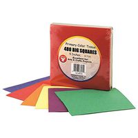 Hygloss Products HYG88169 Primary Colors Tissue Squares, 0.8" Height, 5.1" Wide, 5.1" Length (480 Pieces)