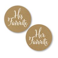 His Favorite & Her Favorite Wedding Stickers, Choose Your Colors, Wedding Favor Stickers (#376-KR-WT)