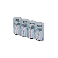 Storacell by Powerpax SlimLine CR123 Battery Caddy, Clear, Holds 4 Batteries