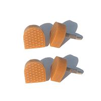 12 PCS(6Pairs) Beige Non-Slip U-Shape Heel Tips Heel Caps Cover Protectors High Heel Shoes Replacement Heels Tips Shoes Dowels Lifts for Minimizes Squeaking of Shoes (Thin Pins 2.4mm; 8mm x 8mm)