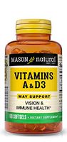 Mason Natural A-5000 IU with D-400 IU softgels, Fish Liver Oil - 100 Ea