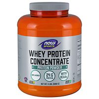NOW Sports Nutrition, Whey Protein Concentrate Powder, Unflavored, 5-Pound