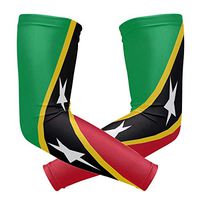 poeticcity Saint Kitts and Nevis Flag 1 Pair Arm Sports Sleeves Cooling Warmer UV Protection