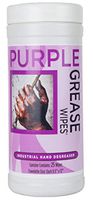 Purple Grease Wipes - Industrial Hand Degreaser - Mechanic & Construction Hand Wipes - 50 Count (25 Count canisters x2)
