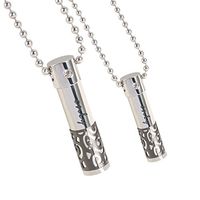 YUMILY Only Love His and Hers Matching Set Stainless Steel Essential Oil Diffuser Necklace 2 Pcs