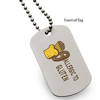 Allergic to Gluten Medical Alert ID Dog Tag