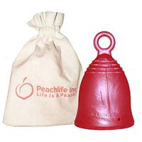 Large - Extra Firm - Menstrual Cup with Ring for Easy Removal - Pearl Sheen - Big 32ml - 12 Hour No Spill Pad & Tampon Alternative - FDA Approved Medical Grade Silicone - REDROSECUP by Peachlife Inc