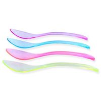 Transparent Plastic Curve Spoons - 1,000 / Case (Mixed)