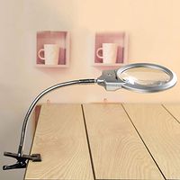 Microscopes & Endoscope,Maserfaliw Magnifier,Beileshi Portable Desktop Clip LED Lamp Magnifier Reading Magnifying Glass Loupe