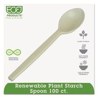 Eco-Products EPS003PK Plant Starch Teaspoon, Cream, 50/Pack