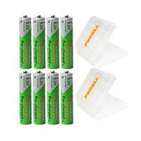 8PC AAA NIMH Rechargeable Battery 1.2V 600mAh Low Self-Discharge Battery with 2Pcs AAA Box