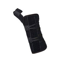 Advanced Orthopaedics Universal Wrist Brace with Thumb Spica - Left Wrist, Black