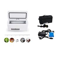 Enshey Portable Insulin Cooler Refrigerated Box LCD Display Insulin Cooler Case Portable Reefer Car Small Refrigerator Mini Cold Boxes Portable Drug Reefer Mini Drug Constant Temperature Refrigerato