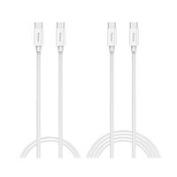 USB C to USB C Cable 2 Pack [3ft+6ft] Yoobao Fast Charging Cord USB Type C 3A PD Charger Connector Compatible with Samsung Google Pixel Nexus 6P MacBook iPad Pro 2019 Nintendo Switch and More-White