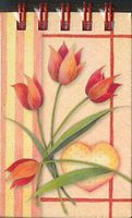 Beth Yarbrough Tulips & Hearts Mini Spiral Pad #MSP3742 Legacy of Faith