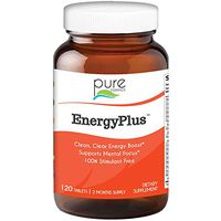 Pure Essence Labs Energy Plus, Caffeine Free, All Natural Herbal Energy and Focus Supplement, 120 Tablets