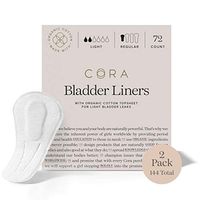 New Cora Ultra Thin Organic Cotton Light Bladder Leakage Panty Liners for Light Incontinence, Light Absorbency, with Dry Wicking Technology (New Organic 144)