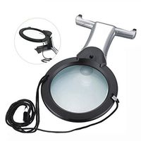 ElectroOptix LL-2.5X 6X Dual Purpose Hands Free Desktop Magnifying Glass LED Magnifier with Neck Strap for Reading