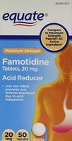 Equate Famotidine Acid Reducer Tablets 20mg, 50ct
