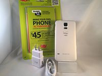 Straight Talk Samsung Galaxy S5 White run's on Verizon's 4G XLTE Towers via Straight Talk's $45 Unlimited 5GB Plan