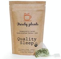 Purely Plants – Sleep Tea organic - Quality Sleep Herbal Tea – Valerian root tea, Skullcap, Lemon Verbena tea, Mugwort, Motherwort - Non GMO USDA Organic
