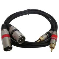 Seismic Audio - SAXFRM-2x5 - Dual XLR Male to Dual RCA Male 5' Patch Cable
