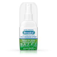 Benadryl Extra Strength Anti-Itch Spray, Cooling Topical Analgesic, Travel Size, 2 fl. oz