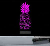 JS Artworks Be a Pineapple Vinyl Decal Sticker (HOT Pink)