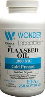 Flax Seed Oil 1000 Mg Certified Organic Cold Pressed Hexane Free Flaxseed Oil is The Worlds Richest Source of Omega-3 Fatty Acids - 250 Softgels #1942