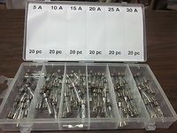 120pc G Industrial Tool Glass Fuse Assortment FUSES CAR Truck Electrical CFA120