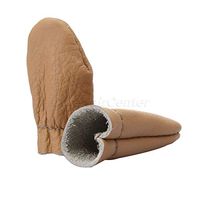 ZHONGJIUYUAN 10 Pairs(20 Pcs) Needle Felting Leather Finger Protector Thumb Index Finger Cots Cover Thimble Sewing Craft Tool (Random Color)