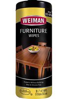 Weiman Wood Cleaner and Polish Wipes - Non Toxic For Furniture To Beautify & Protect, No Build-Up, Contains UVX-15, Pleasant Scent, Surface Safe - 30 Count