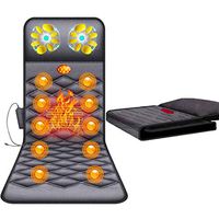Hcwlxjy Massage Mattress Full Body Therapy Heated Massager Mat with 10 Vibrating Motors for Relieving Back Lumbar Leg Pain,Remote Control, Compact Easy Storage