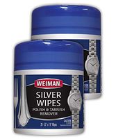 Weiman Jewelry Polish Cleaner and Tarnish Remover Wipes - 20 Count - 2 Pack - Use on Silver Jewelry Antique Silver Gold Brass Copper and Aluminum