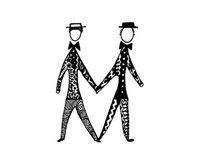 Karmabee Gay Wedding/Male Note Cards, Blank Inside, Set of 10