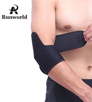Runworld (1 Pair) Adjustable Elbow Support Neoprene Sleeve Compression Brace for Men Women Arthritic Pain Relief, Sports Injury Rehabilitation & Protection against Re-injury