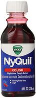 Vicks NyQuil Cough Night time Relief Cherry Flavor Liquid, 8 Ounce (Pack of 12)