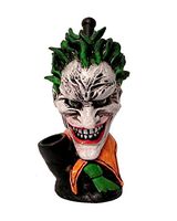 Big Head Evil Clown Smoking Pipe - Handmade Tobacco Pipe - Hand Pipe - Bowl - Collectibles - Green Hair - Fan Art - Villain - Character Pipe