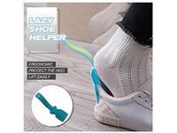 Lazy Shoe Helper,Shoe Aid Sticks,Shoe Lifting Helper,Handled Shoe Horn,Portable Sock Slider,Shoe Lifting Helper Easy on Easy Off-One Size Fits for All Shoe 4pcs (Blue)