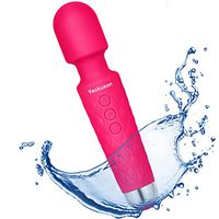 Cordless Wand Massager, Rechargeable Waterproof Massager for Women,8 Powerful Speeds 20 Vibration Pattern, Handheld Personal Massage for Body Back Neck Shoulder,Quiet
