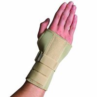 Thermoskin Wrist Brace, Hand Brace, Carpal Tunnel Brace with Dorsal Stay, Beige, Left, X-Small