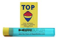 Top Single Wide Rolling Papers (1 Pack) with Hippie Butler KewlTube