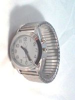 Lady's Talking Alarm Watch Silver Tone Time,Month,Day,Date Low Vision or Blind