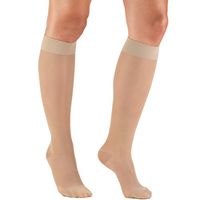 Truform Sheer Compression Stockings, 15-20 mmHg, Women's Knee High Length, 20 Denier, Nude, X-Large